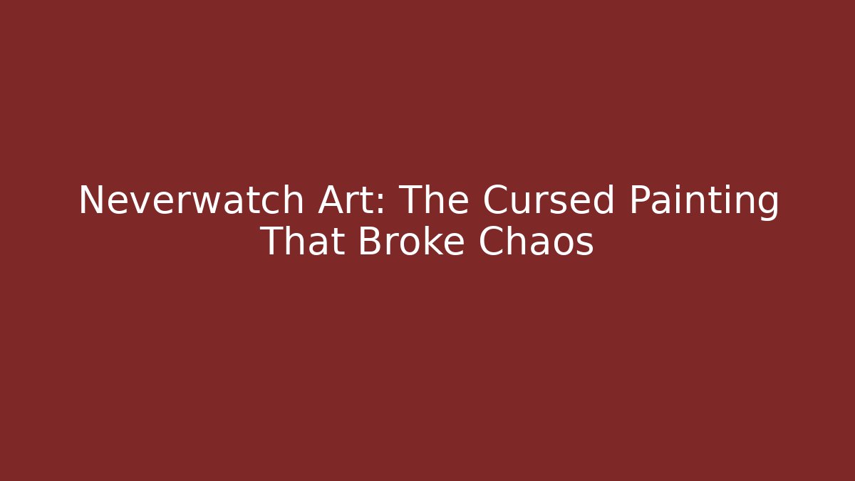 Neverwatch Art: The Cursed Painting That Broke Chaos