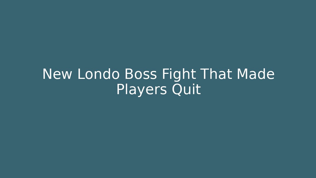 New Londo Boss Fight That Made Players Quit