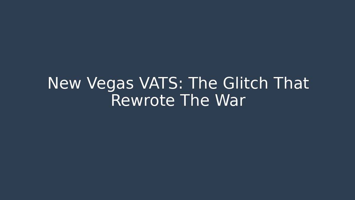 New Vegas VATS: The Glitch That Rewrote The War