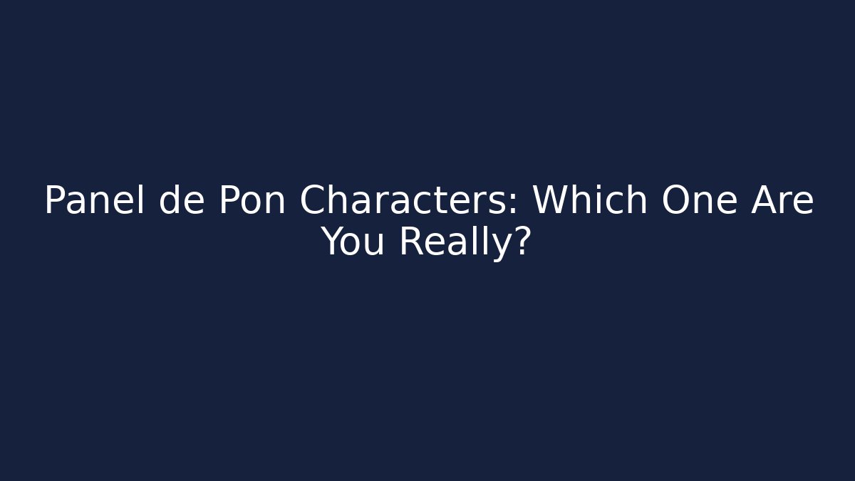 Panel de Pon Characters: Which One Are You Really?