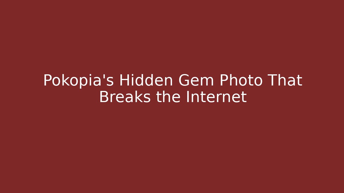Pokopia's Hidden Gem Photo That Breaks the Internet