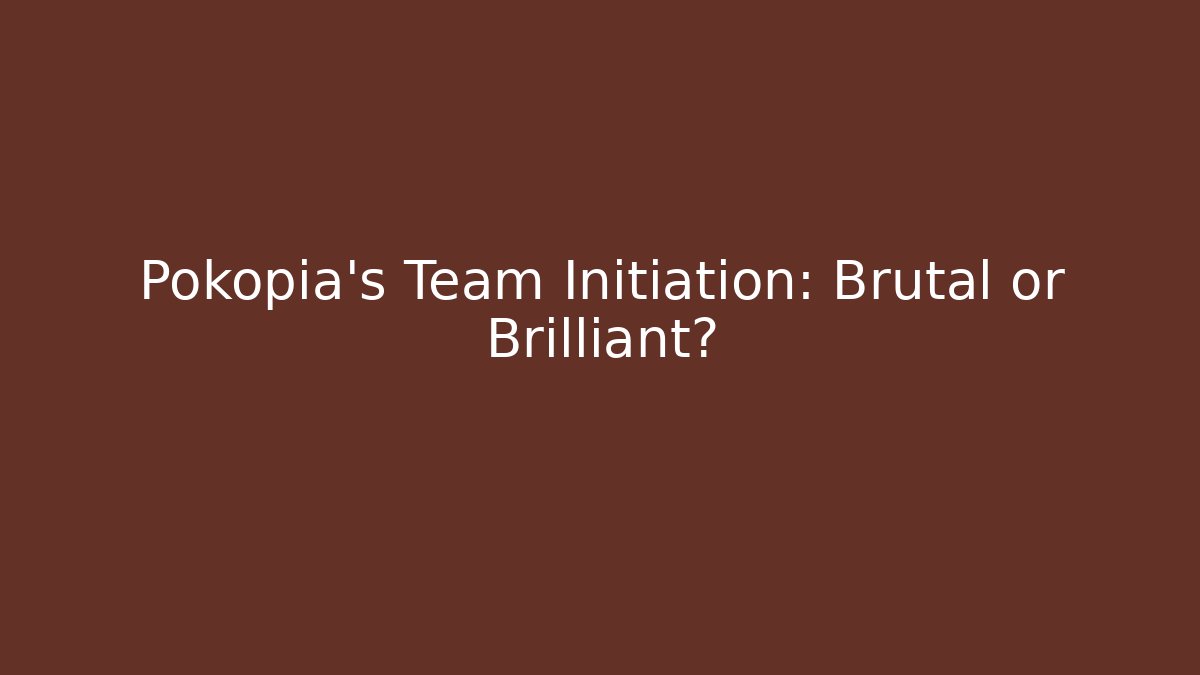 Pokopia's Team Initiation: Brutal or Brilliant?