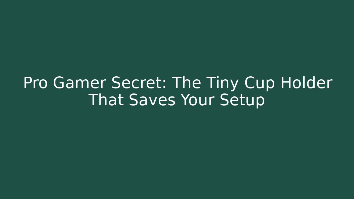 Pro Gamer Secret: The Tiny Cup Holder That Saves Your Setup - Create More Assets
