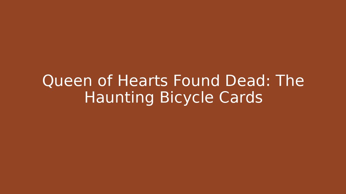 Queen of Hearts Found Dead: The Haunting Bicycle Cards