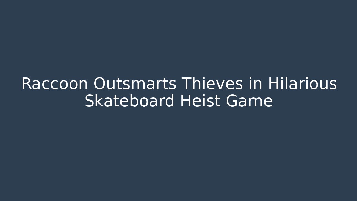 Raccoon Outsmarts Thieves in Hilarious Skateboard Heist Game