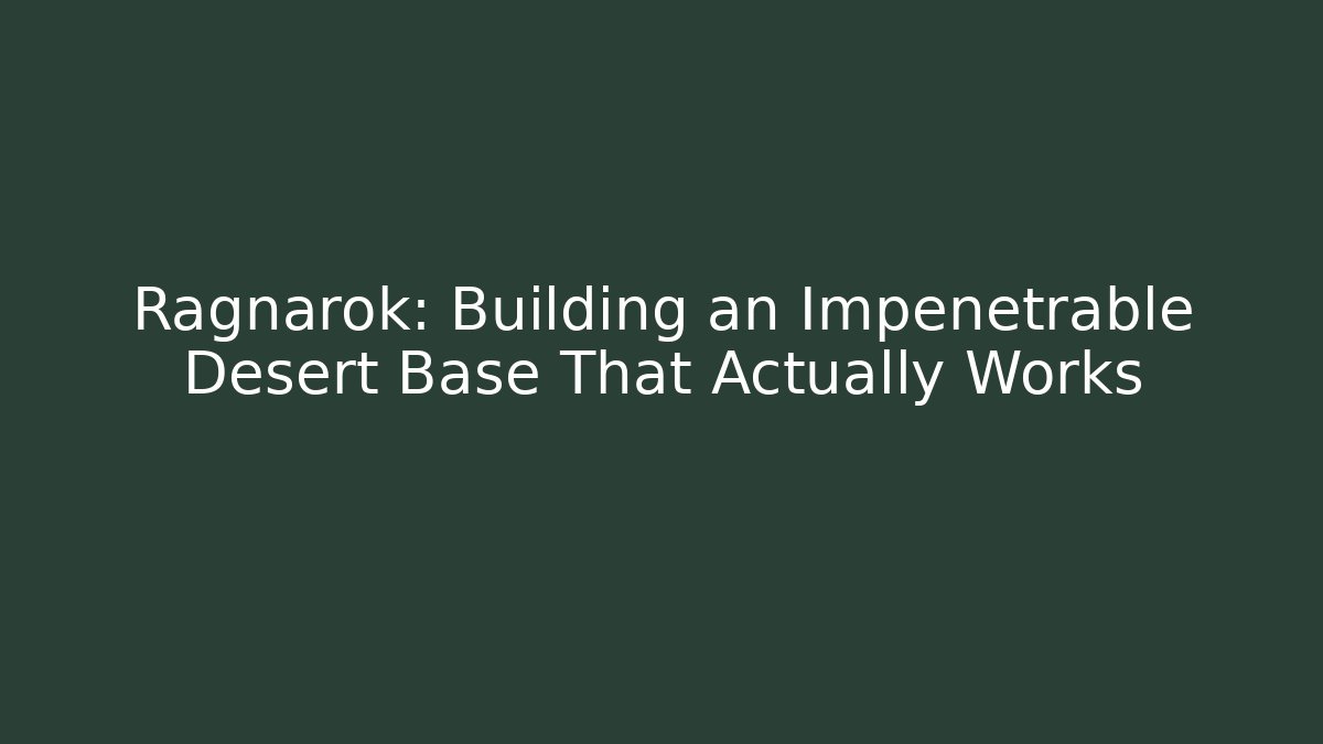 Ragnarok: Building an Impenetrable Desert Base That Actually Works