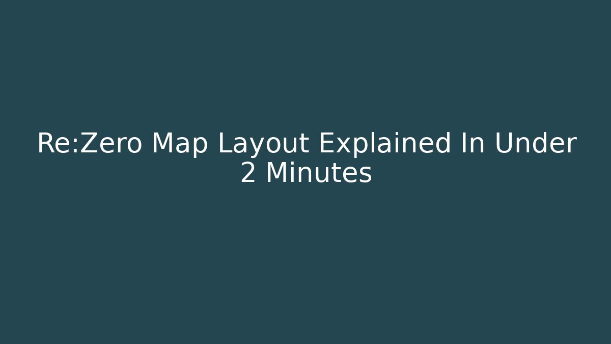 Re:Zero Map Layout Explained In Under 2 Minutes