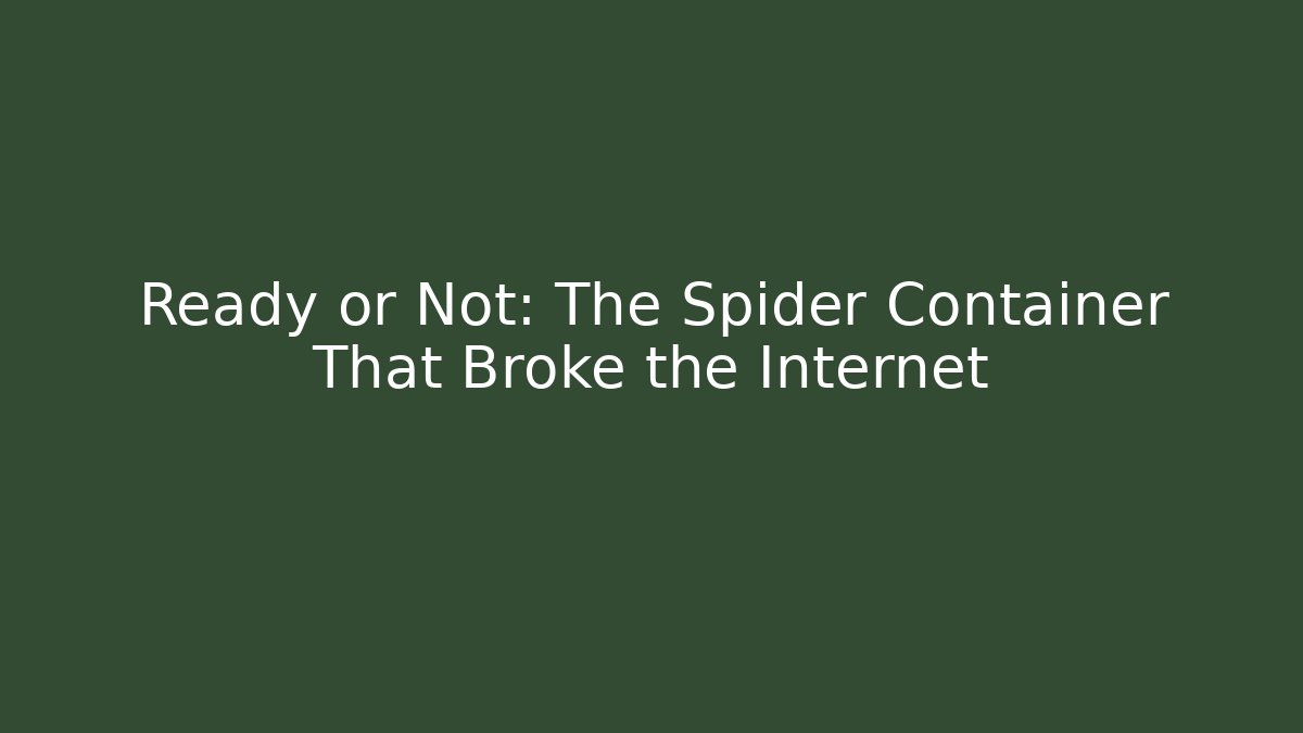 Ready or Not: The Spider Container That Broke the Internet
