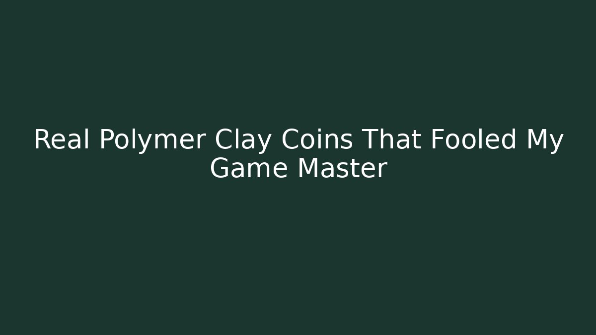 Real Polymer Clay Coins That Fooled My Game Master