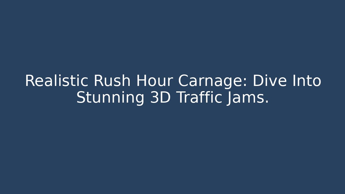 Realistic Rush Hour Carnage: Dive Into Stunning 3D Traffic Jams. - Create More Assets