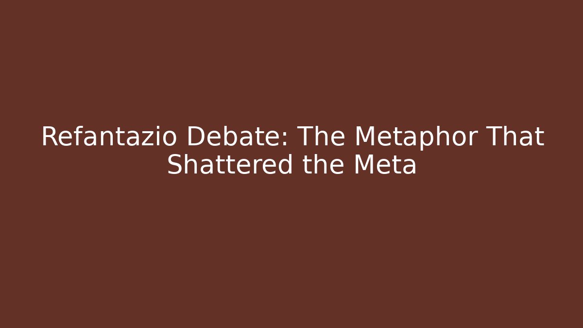 Refantazio Debate: The Metaphor That Shattered the Meta