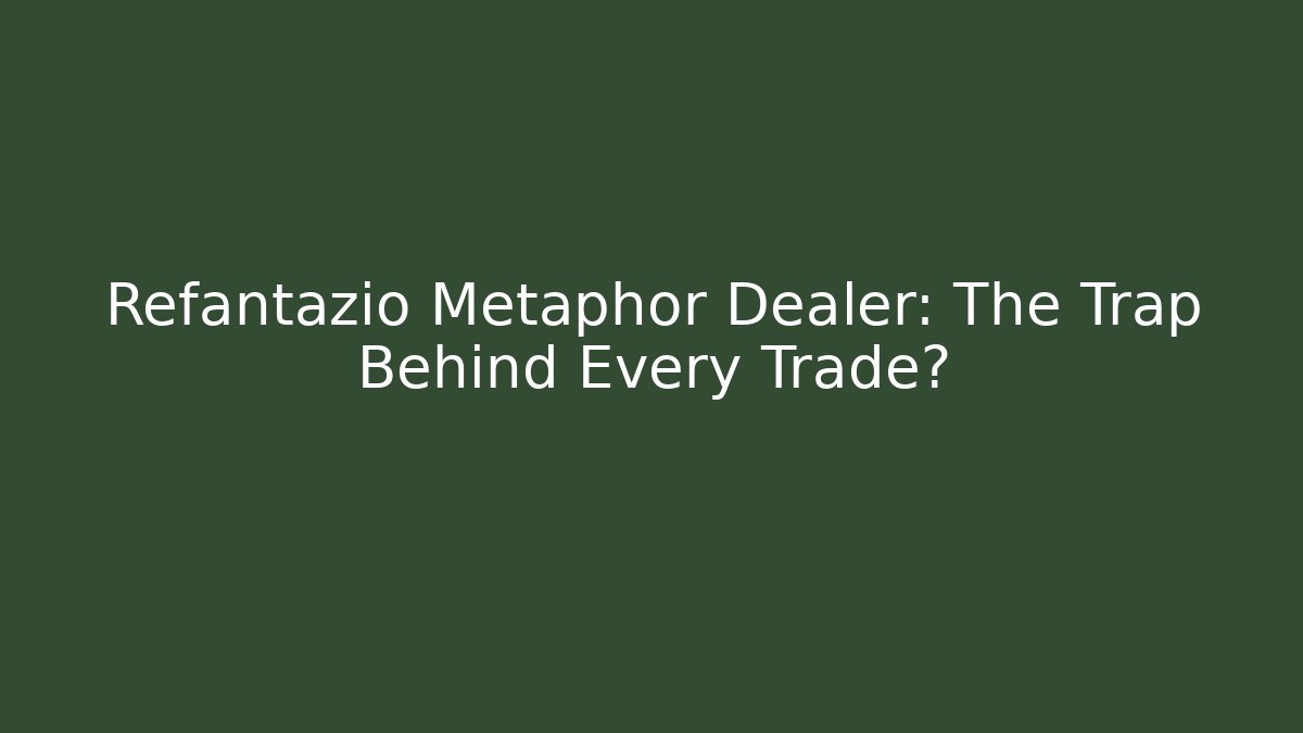 Refantazio Metaphor Dealer: The Trap Behind Every Trade?