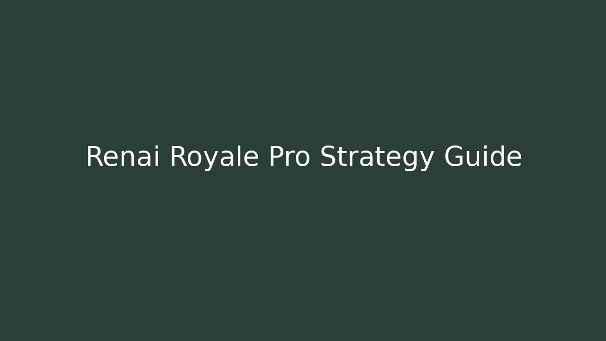 Renai Royale Pro Strategy Guide - Create More Assets