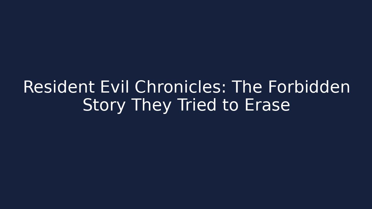 Resident Evil Chronicles: The Forbidden Story They Tried to Erase