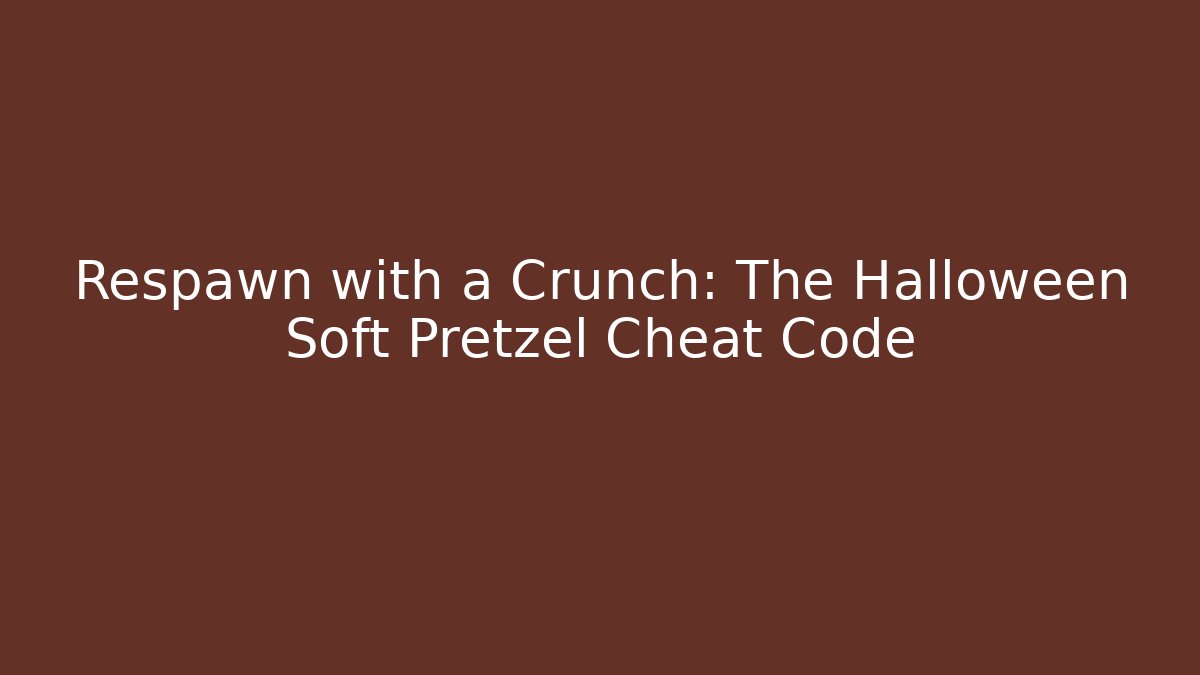 Respawn with a Crunch: The Halloween Soft Pretzel Cheat Code