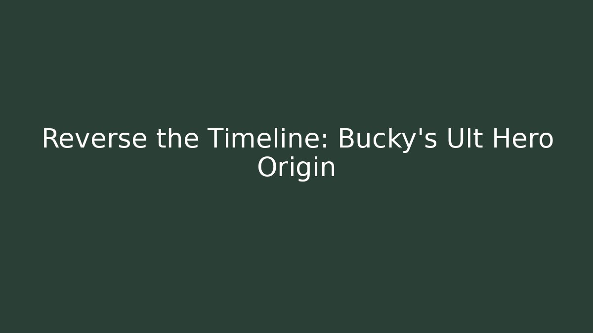 Reverse the Timeline: Bucky’s Ult Hero Origin - Create More Assets