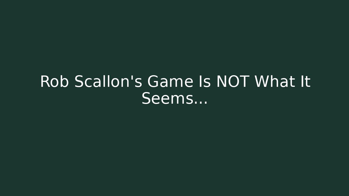 Rob Scallon's Game Is NOT What It Seems… - Create More Assets