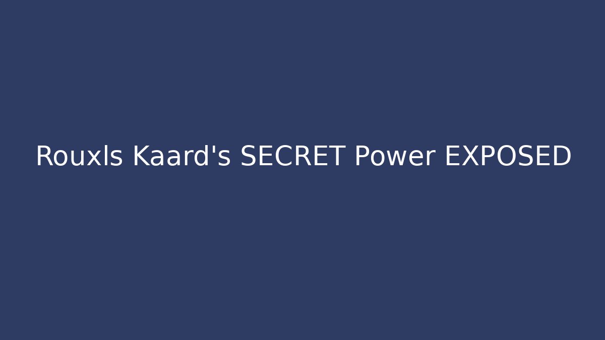 Rouxls Kaard's SECRET Power EXPOSED - Create More Assets