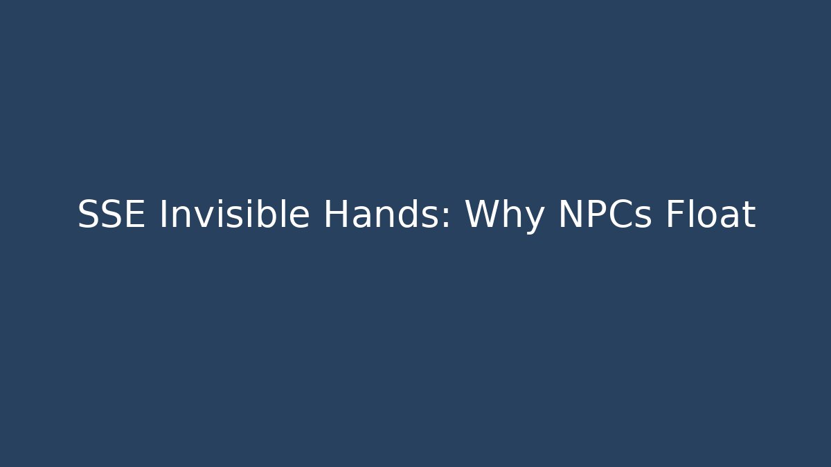 SSE Invisible Hands: Why NPCs Float - Create More Assets