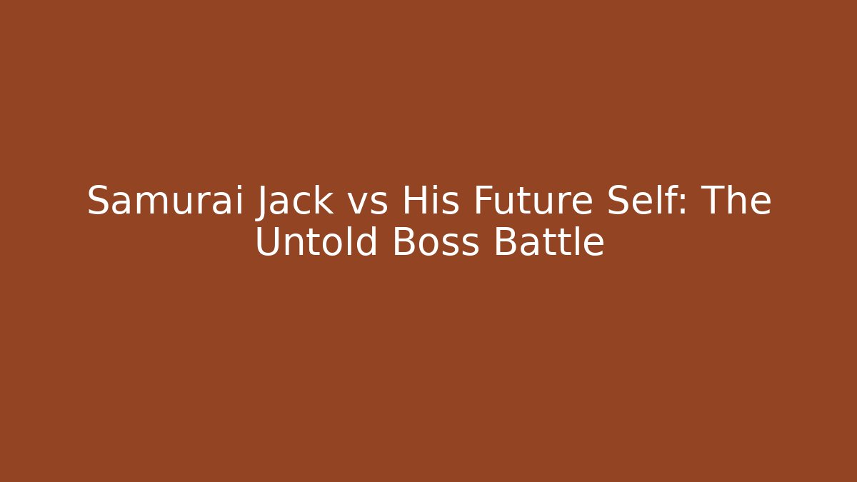 Samurai Jack vs His Future Self: The Untold Boss Battle
