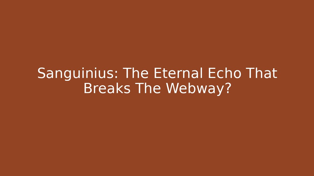 Sanguinius: The Eternal Echo That Breaks The Webway?