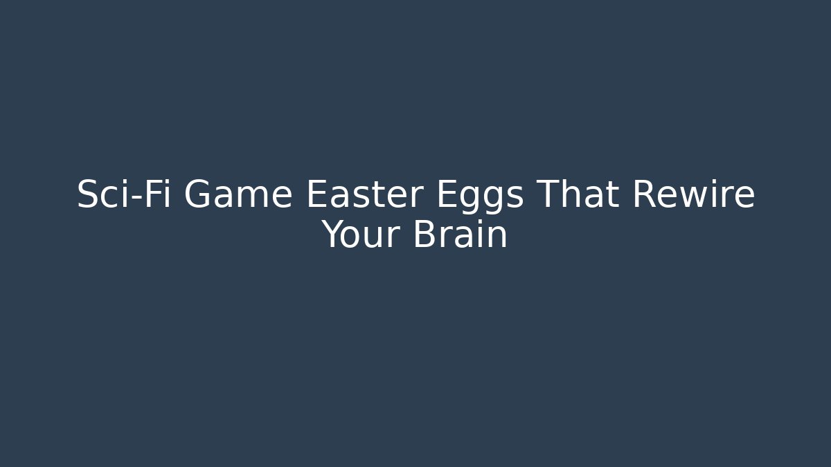 Sci-Fi Game Easter Eggs That Rewire Your Brain