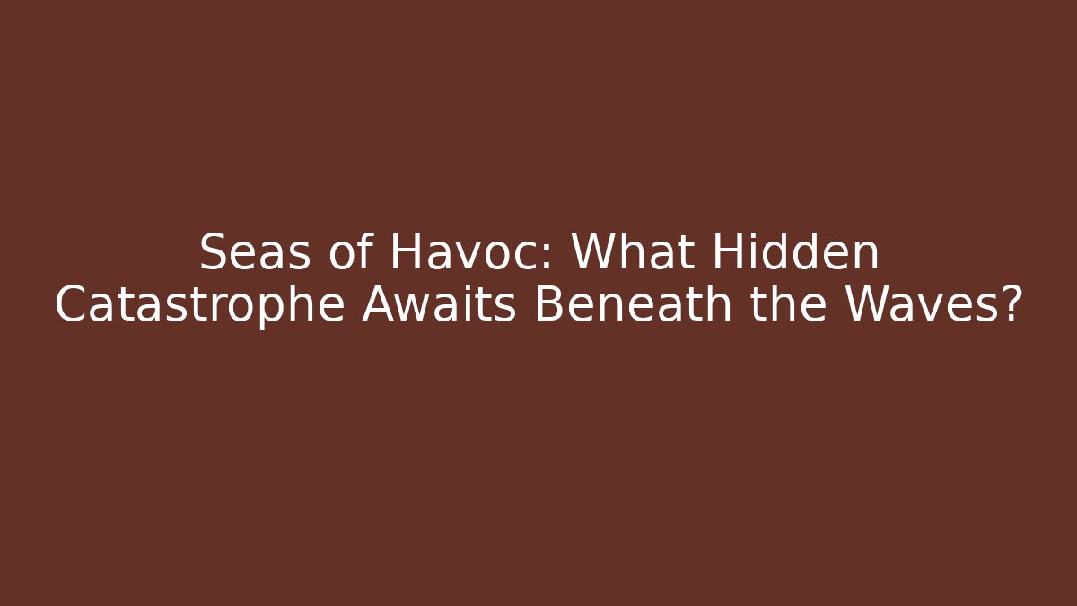Seas of Havoc: What Hidden Catastrophe Awaits Beneath the Waves?