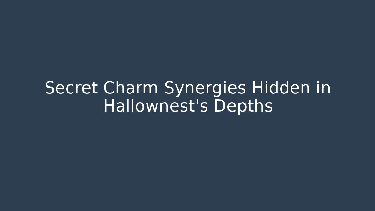 Secret Charm Synergies Hidden in Hallownest's Depths