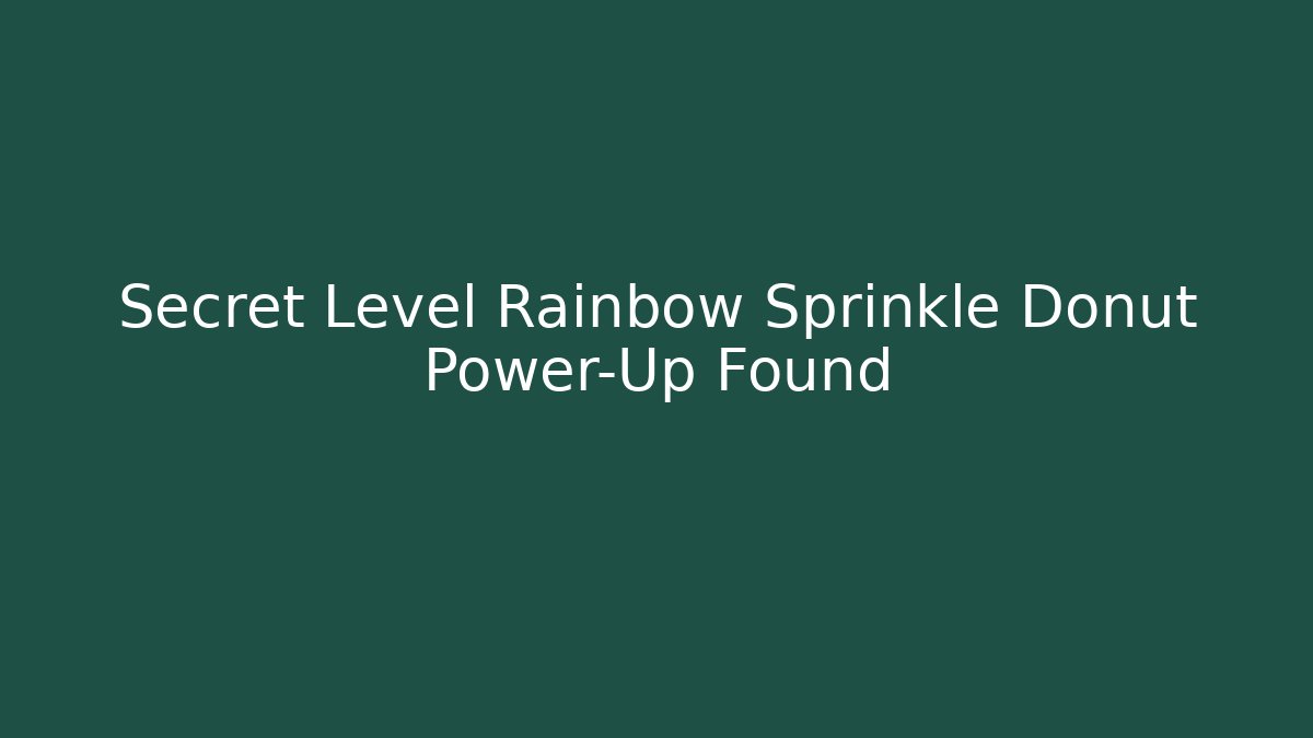 Secret Level Rainbow Sprinkle Donut Power-Up Found - Create More Assets