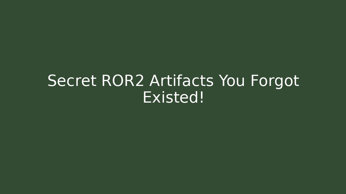 Secret ROR2 Artifacts You Forgot Existed! - Create More Assets