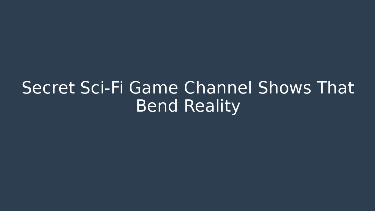 Secret Sci-Fi Game Channel Shows That Bend Reality