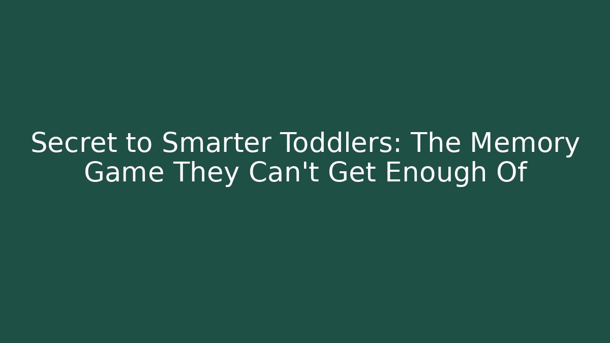 memory matching game for toddlers