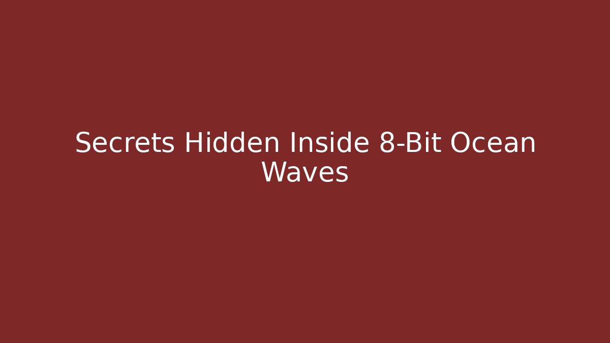 Secrets Hidden Inside 8-Bit Ocean Waves - Create More Assets