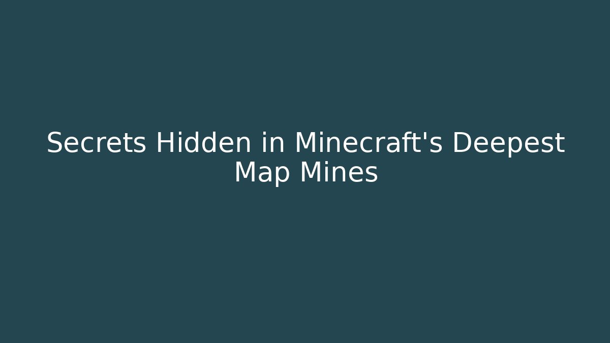 Secrets Hidden in Minecraft's Deepest Map Mines