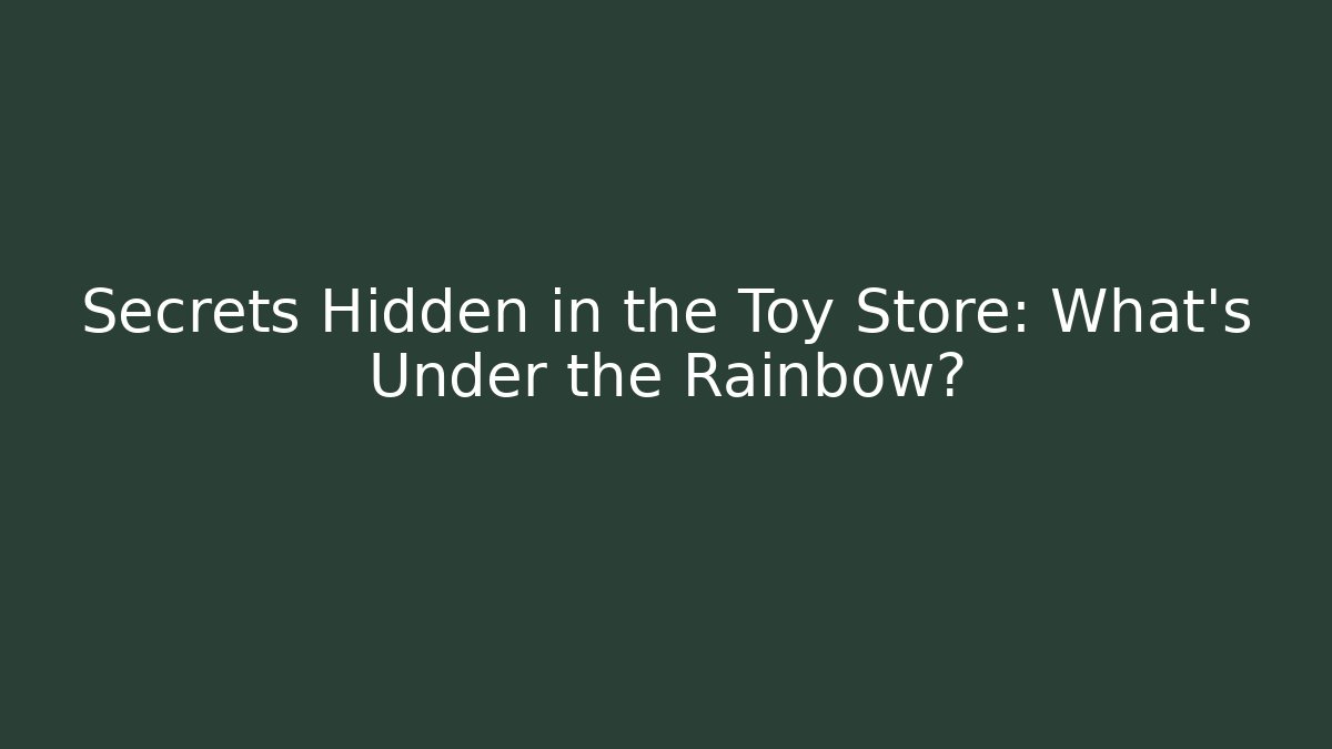 Secrets Hidden in the Toy Store: What's Under the Rainbow?