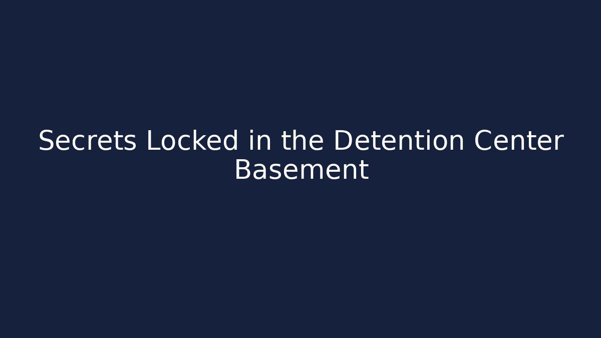 Secrets Locked in the Detention Center Basement