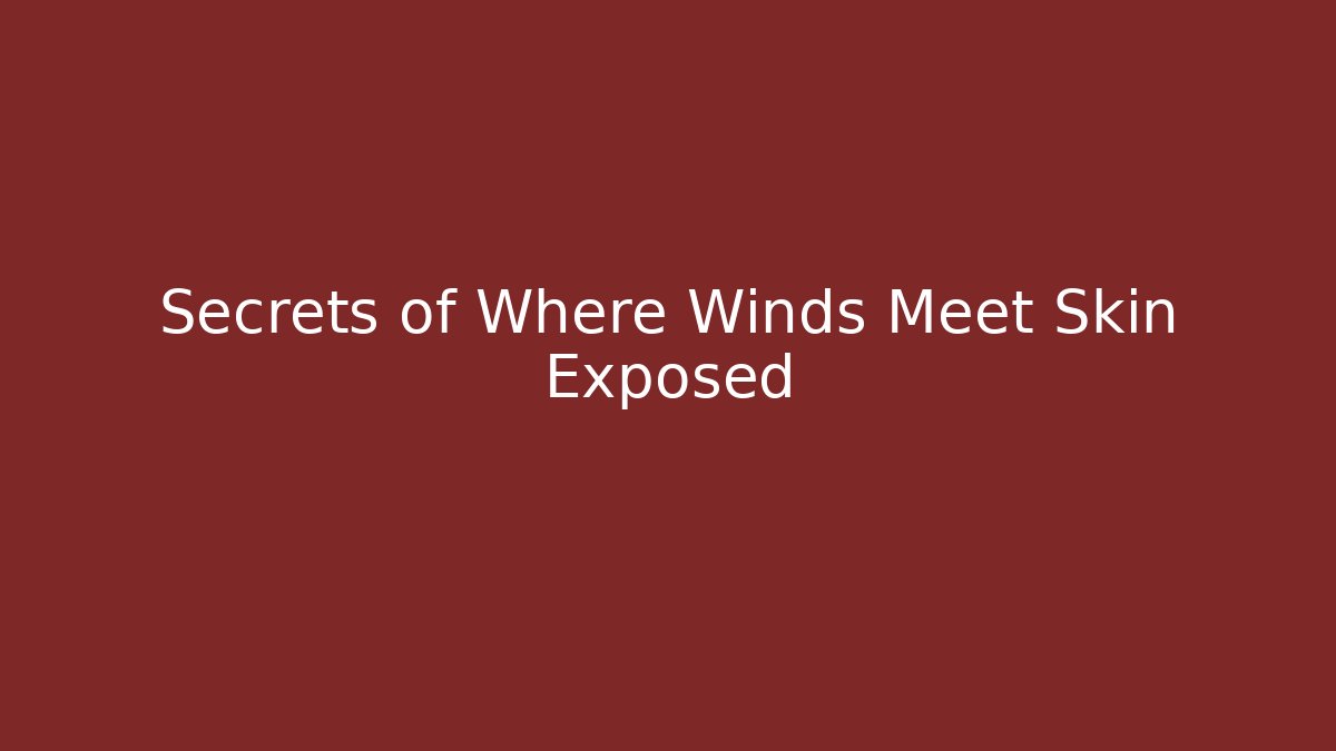Secrets of Where Winds Meet Skin Exposed