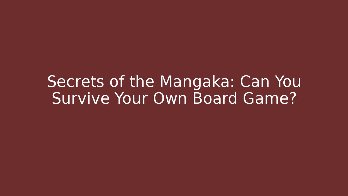 Secrets of the Mangaka: Can You Survive Your Own Board Game?