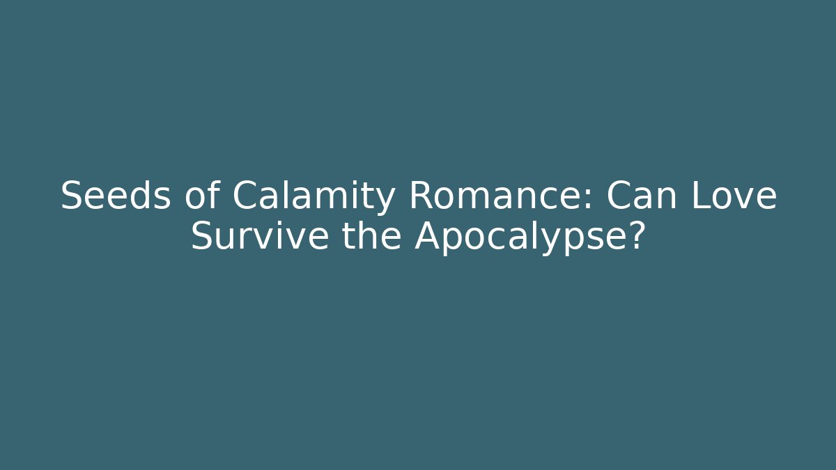Seeds of Calamity Romance: Can Love Survive the Apocalypse?