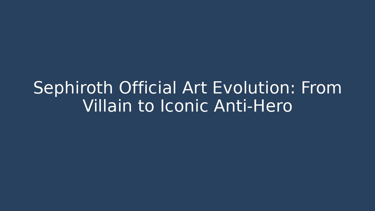Sephiroth Official Art Evolution: From Villain to Iconic Anti-Hero