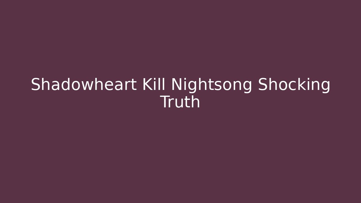 Shadowheart Kill Nightsong Shocking Truth - Create More Assets