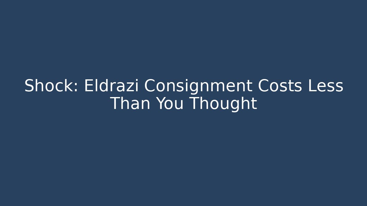 Shock: Eldrazi Consignment Costs Less Than You Thought - Create More Assets