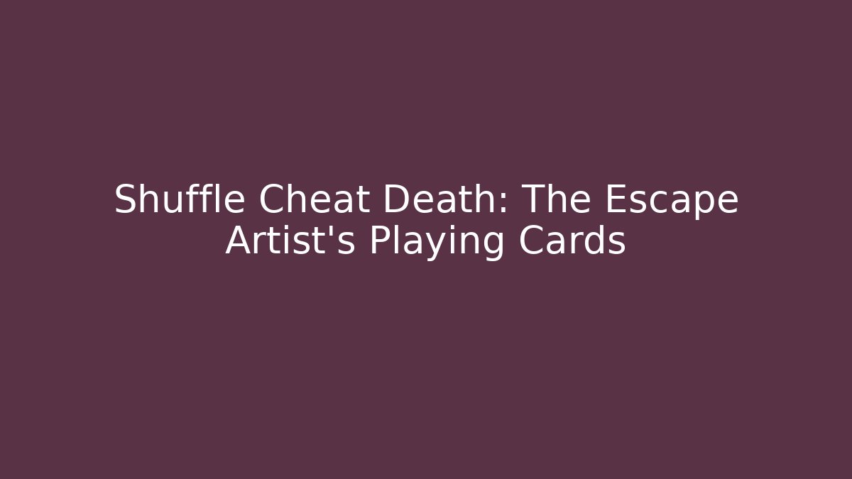 Shuffle Cheat Death: The Escape Artist's Playing Cards