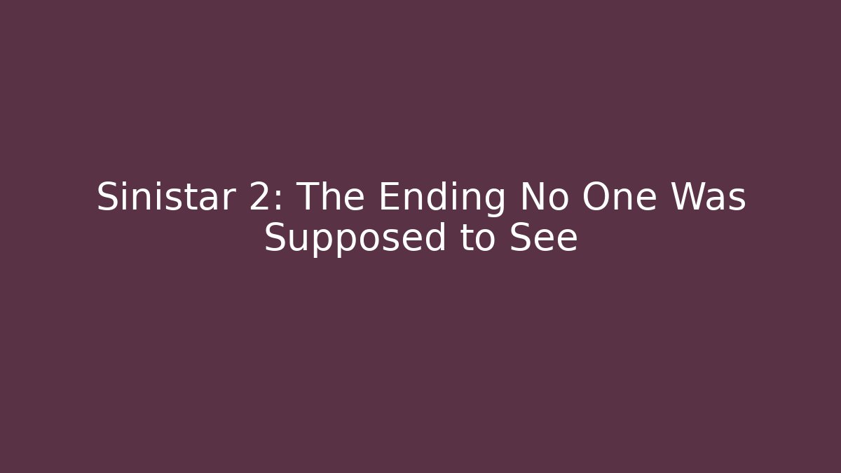 Sinistar 2: The Ending No One Was Supposed to See - Create More Assets