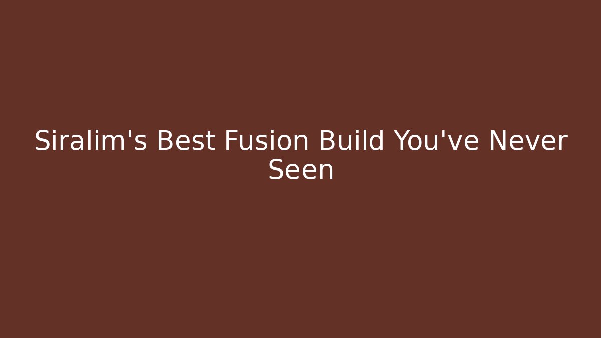 Siralim's Best Fusion Build You've Never Seen