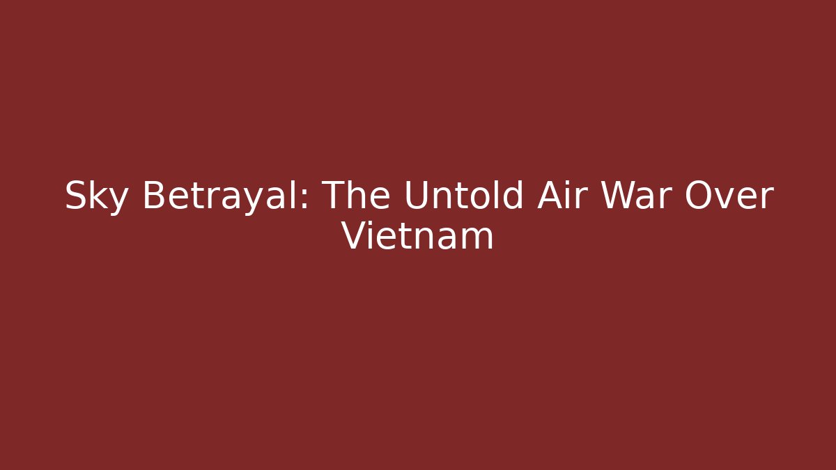 Sky Betrayal: The Untold Air War Over Vietnam