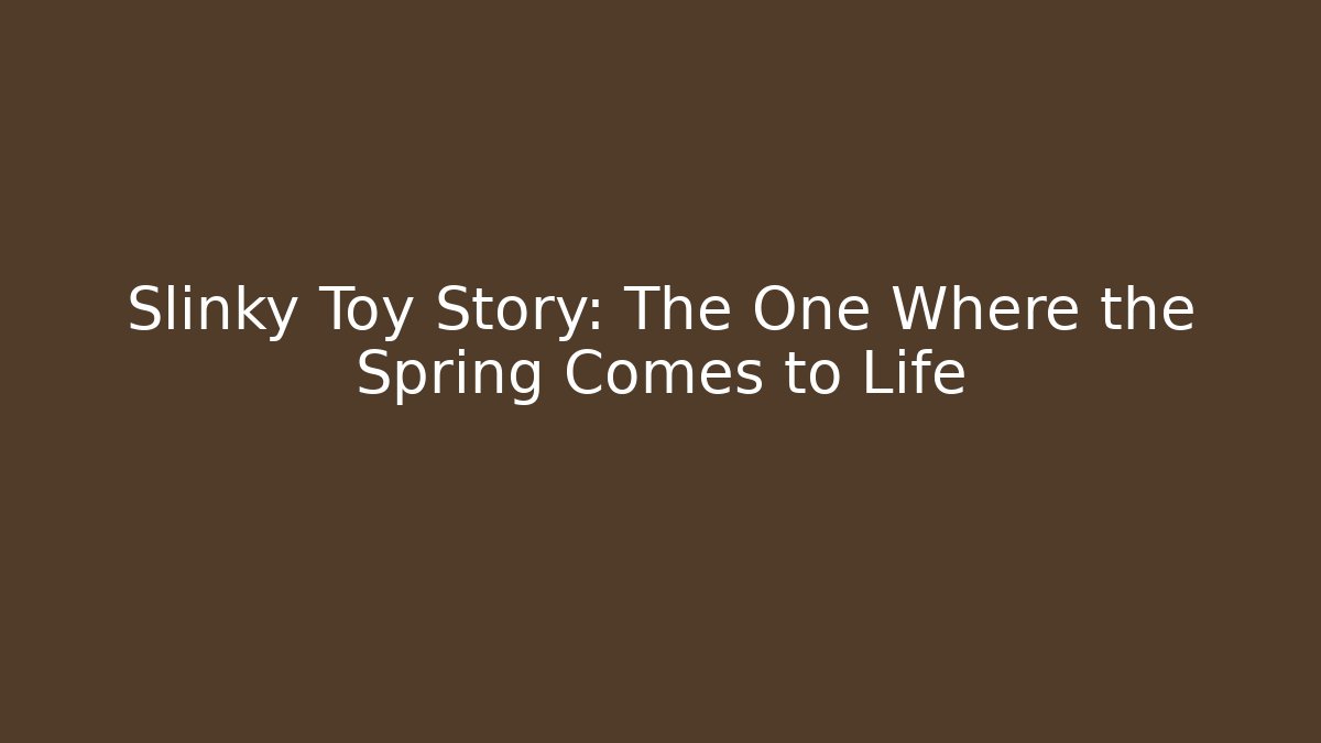 Slinky Toy Story: The One Where the Spring Comes to Life