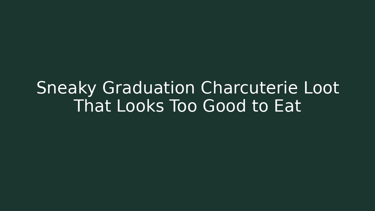 Sneaky Graduation Charcuterie Loot That Looks Too Good to Eat