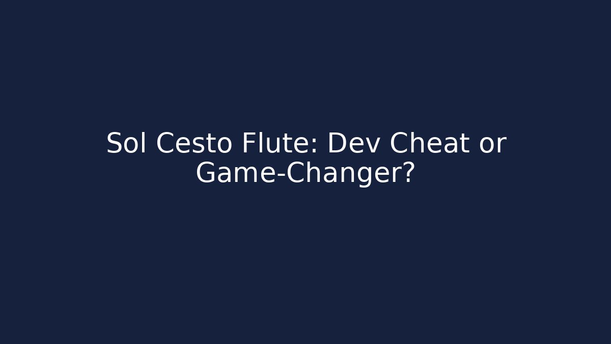 Sol Cesto Flute: Dev Cheat or Game-Changer?
