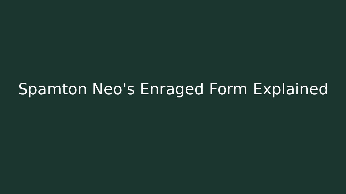 Spamton Neo's Enraged Form Explained - Create More Assets